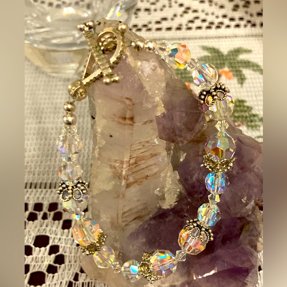 Statement Bracelet. 🌹💕Swarovski AB Crystals